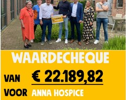Roparunteam van Jumbo Supermarkten loopt  € 22.189,82 bij elkaar voor Anna Hospice